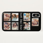 フォトコラージュ最高のパパ,今までにない白黒写真 Case-Mate iPhoneケース (裏面(横))