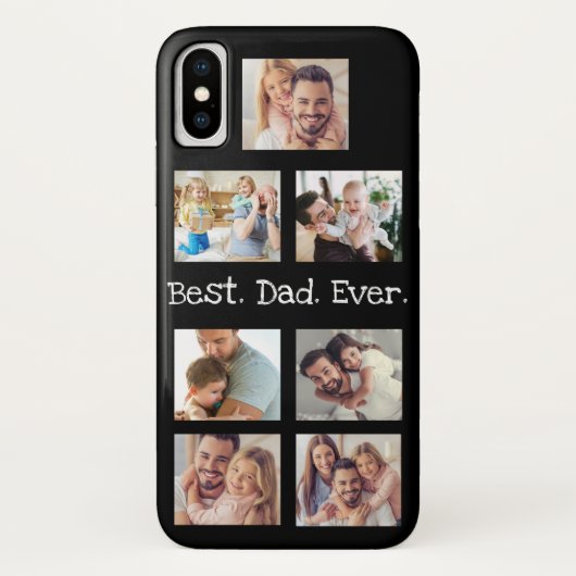 フォトコラージュ最高のパパ,今までにない白黒写真 Case-Mate iPhoneケース (裏面)