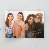 フォトコラージュ最高のフレンドハッピーバースデー カード (内部)