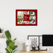 フォトコラージュ最高のブラザーエバーマルーン ポスター (ホームオフィス)