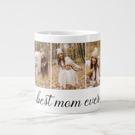 フォトコラージュ最高のマーx 3 ジャンボコーヒーマグカップ (正面)