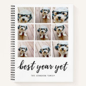 フォトコラージュ最高の年とブラック書道9 ノートブック (正面)