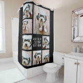 フォトコラージュ最高の年8 - – ブラック編集が可能 シャワーカーテン (インサイチュ)