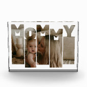 フォトコラージュ母、ママ母の日の贈り物 フォトブロック (正面)