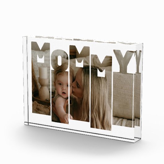 フォトコラージュ母、ママ母の日の贈り物 フォトブロック (右)
