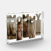 フォトコラージュ母、ママ母の日の贈り物 フォトブロック (左)