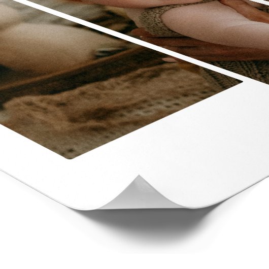 フォトコラージュ母、ママ母の日の贈り物 ポスター (角)