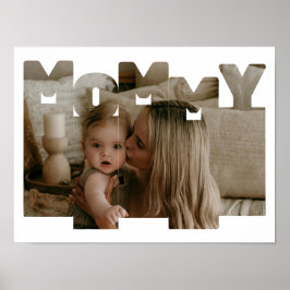 フォトコラージュ母、ママ母の日の贈り物 ポスター