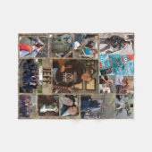 フォトコラージュ毛布 フリースブランケット (正面(横))