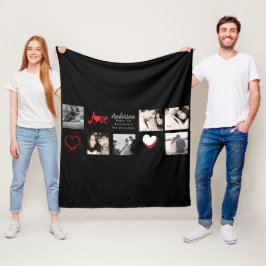 フォトコラージュ毛布 – 愛結婚/記念日 フリースブランケット