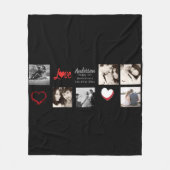 フォトコラージュ毛布 – 愛結婚/記念日 フリースブランケット (正面)