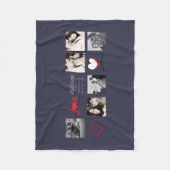 フォトコラージュ毛布 – 愛結婚/記念日 フリースブランケット (正面)