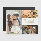 フォトコラージュ氏とミセス結婚サンキューカード (正面/裏面)