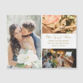 フォトコラージュ氏とミセス結婚サンキューカード (正面)