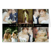 フォトコラージュ氏とミセス結婚サンキューカード (正面横)