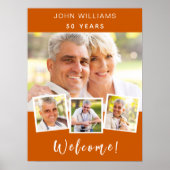 フォトコラージュ焼きオレンジの誕生日パーティーへようこそ ポスター (正面)