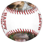 フォトコラージュ父の日 ソフトボール (裏面)