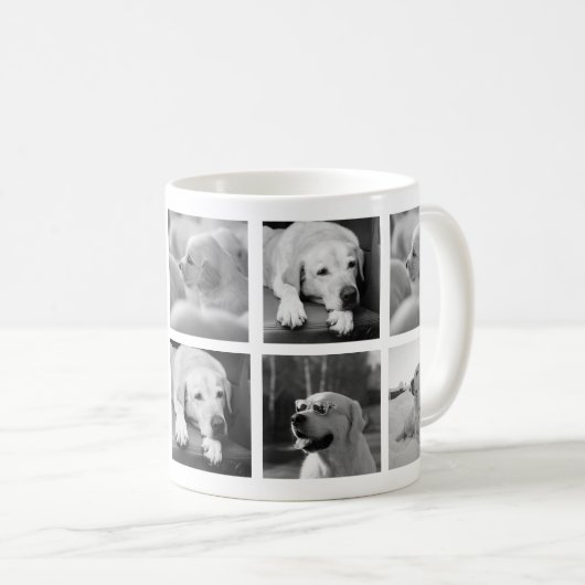 フォトコラージュ犬メモリアルと文字悔やみや弔慰MUG コーヒーマグカップ (正面右)