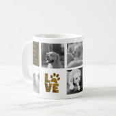 フォトコラージュ犬メモリアルと文字悔やみや弔慰MUG コーヒーマグカップ (正面左)