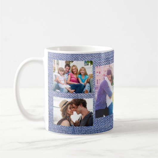 フォトコラージュ独自の作成 コーヒーマグカップ (左)