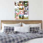 フォトコラージュ独自の12枚の写真を追加カスタマイズ可能 キャンバスプリント (インサイチュ (寝室))