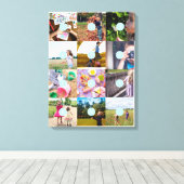 フォトコラージュ独自の12枚の写真を追加カスタマイズ可能 キャンバスプリント (インサイチュ (ウッドフロア))