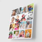 フォトコラージュ独自のDIYを作成 スクエア壁時計 (傾斜)