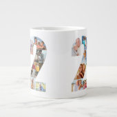 フォトコラージュ番号22 - 22誕生日ギフト ジャンボコーヒーマグカップ (正面)