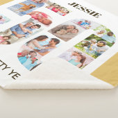 フォトコラージュ番号50ニュートラル50誕生日 シェルパブランケット (3/4)