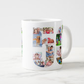 フォトコラージュ番号50 - 50誕生日 ジャンボコーヒーマグカップ (正面右)