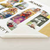 フォトコラージュ番号80ベージュ80誕生日 シェルパブランケット (3/4)