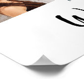 フォトコラージュ白い誕生日パーティーへようこそ ポスター (角)