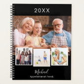 フォトコラージュ白黒アポイントメント2025 プランナー手帳 (正面)