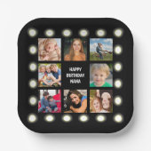 フォトコラージュ白黒カスタム紙プレート ペーパープレート (正面)