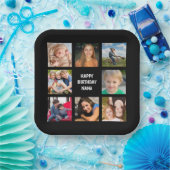 フォトコラージュ白黒カスタム紙プレート ペーパープレート (パーティー)