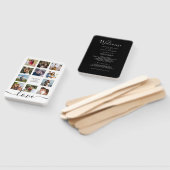 フォトコラージュ白黒結婚式 プログラムハンド ハンドファン (組立なし)