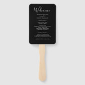 フォトコラージュ白黒結婚式 プログラムハンド ハンドファン (裏面)