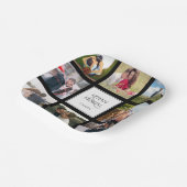 フォトコラージュ白黒結婚紙プレート ペーパープレート (傾斜あり)