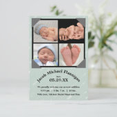 フォトコラージュ矢印 – 3x5の誕生のお知らせ 案内状 (スタンド正面)