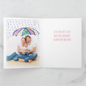 フォトコラージュ第1女子の第1誕生日 カード (内部)