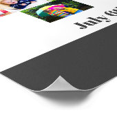 フォトコラージュ第40位パーソナライズされたの誕生日 ポスター (角)