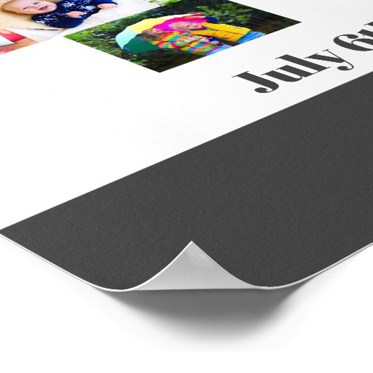 フォトコラージュ第40位パーソナライズされたの誕生日 ポスター (角)