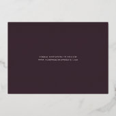 フォトコラージュ箔グリッド日付カードの保存 箔招待状 (裏面)