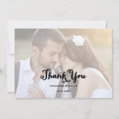 フォトコラージュ素朴の結婚3つのサンキューカード サンキューカード (裏面)