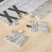 フォトコラージュ素朴ウッドグレインカスタム写真 ジグソーパズル (側面)