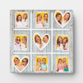 フォトコラージュ素朴ウッドハートの最高の友人9 フォトプラーク (正面)