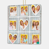 フォトコラージュ素朴ウッドフレンズ磁気カード セラミックオーナメント (左)