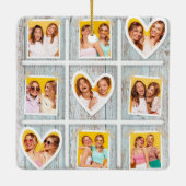 フォトコラージュ素朴ウッドフレンズ磁気カード セラミックオーナメント (裏面)