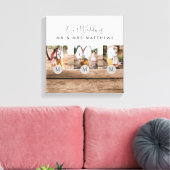 フォトコラージュ素朴モノグラムNEWLYWEDS結婚のバージョン キャンバスプリント (インサイチュ (リビング))