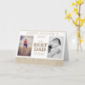 フォトコラージュ素朴最高のパパ父の日 カード (黄色い花)